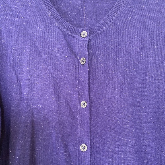 Royal blue cardigan with silver sparkle - Picture 2 of 5